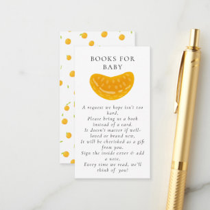 Minimalistische Wasserfarbe Orange Baby Shower Begleitkarte
