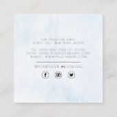 Minimalistische Wasserfarbe Quadratische Visitenkarte (Rückseite)