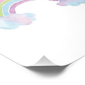 Minimalistische Wasserfarbe Regenbogen Kinder Kind Fotodruck (Ecke)