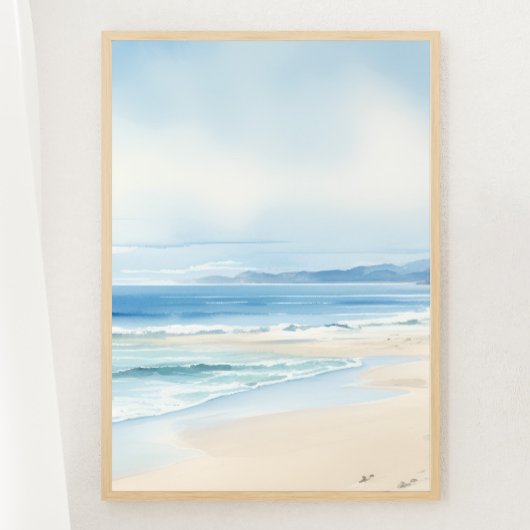 Minimalistische Wasserfarbe Seascape Druck 3 von 3 Poster