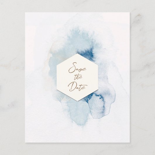 Minimalistische Wasserfarbeinladungen (anpassbar) (Rückseite)