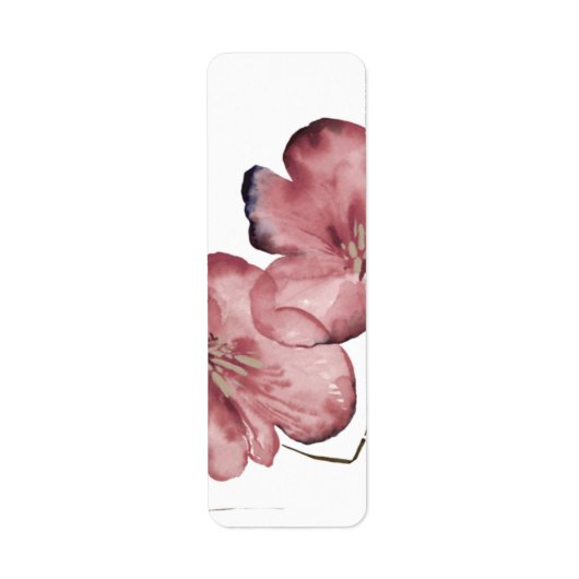 Minimalistische Wasserfarben-Blüte (Vorne)