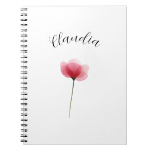 Minimalistische Wasserfarben Botanische Florale Tr Notizblock