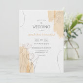 Minimalistische Wasserfarben Hochzeitsreise Einladung (Stehend Vorderseite)