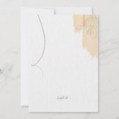 Minimalistische Wasserfarben Hochzeitsreise Einladung (Rückseite)