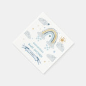Minimalistische Wasserfarben Kinderdusche Napkins Serviette (Ecke)