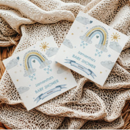 Minimalistische Wasserfarben Kinderdusche Napkins Serviette