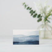 Minimalistische Wasserfarbenkarte Visitenkarte (Stehend Vorderseite)