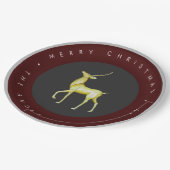 Minimalistische Wasserfarbenreiniger Frohe Weihnac Pappteller (Schrägansicht)