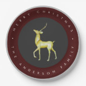 Minimalistische Wasserfarbenreiniger Frohe Weihnac Pappteller (Vorderseite)