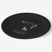 Minimalistische Wasserfarbenreiniger Frohe Weihnac Pappteller (Schrägansicht)