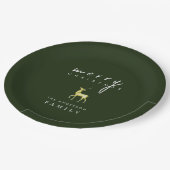 Minimalistische Wasserfarbenreiniger Frohe Weihnac Pappteller (Schrägansicht)