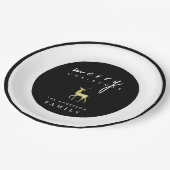 Minimalistische Wasserfarbenreiniger Frohe Weihnac Pappteller (Schrägansicht)