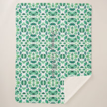 Minimalistische Watercolor Green Blätter