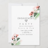 Minimalistische Watermeline Brush Engagement Party Einladung (Vorderseite)