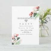 Minimalistische Watermeline Brush Engagement Party Einladung (Stehend Vorderseite)