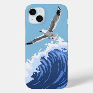 Minimalistische Waves - Gull iPhone Case