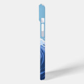 Minimalistische Waves - Gull iPhone Case (Rückseite / Links)