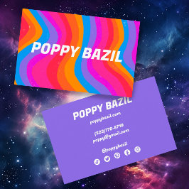 Minimalistische Wavy Stripes fett Visitenkarte