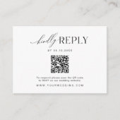 Minimalistische Website-UAWG-Barcode-Umschließungs Begleitkarte (Vorderseite)