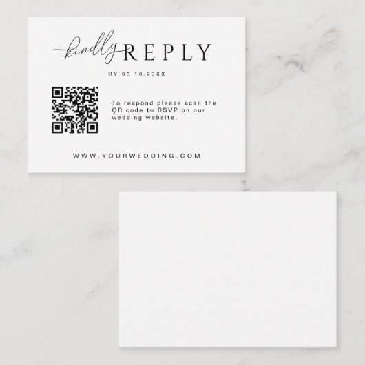 Minimalistische Website-UAWG-Barcode-Umschließungs Begleitkarte (Vorne/Hinten)