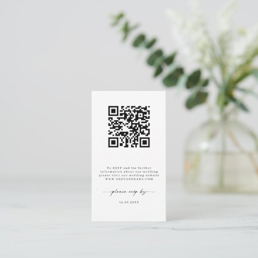 Minimalistische Website-UAWG-Barcode-Umschließungs Begleitkarte (Stehend Vorderseite)