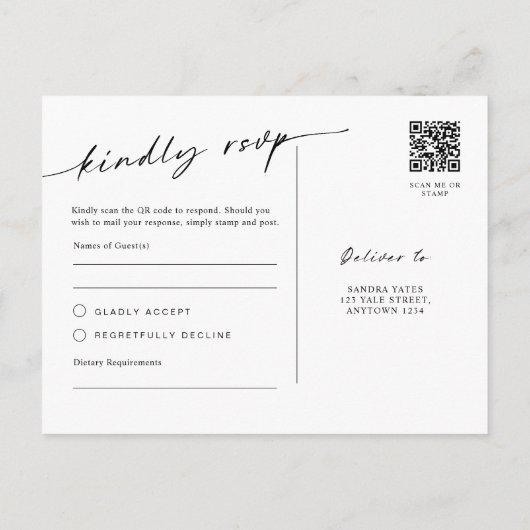 Minimalistische Website UAWG Strichcode-Postkarte Postkarte (Rückseite)