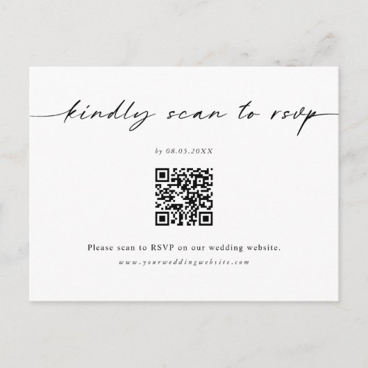 Minimalistische Website UAWG Strichcode-Postkarte Postkarte (Vorderseite)