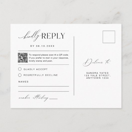 Minimalistische Website UAWG Strichcode-Postkarte Postkarte (Rückseite)