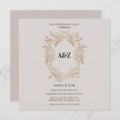 Minimalistische WEDING INVITATION CARD (Vorne/Hinten)