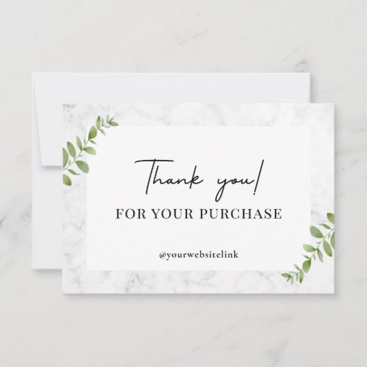 Minimalistische Weibchen aus weißem Marmor Dankeskarte (Vorderseite)