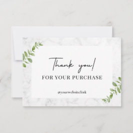 Minimalistische Weibchen aus weißem Marmor Dankeskarte