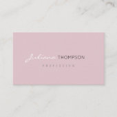 Minimalistische weiblich-blassrosa Frauen projizie Visitenkarte (Vorderseite)