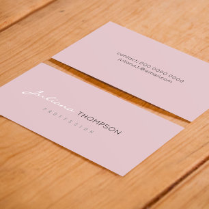 Minimalistische weiblich-blassrosa Frauen projizie Visitenkarte