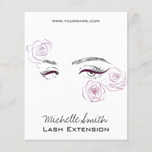 Minimalistische weibliche Augen rosa Rose floral K Flyer