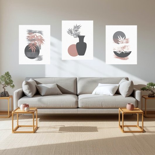 Minimalistische Weiche und Pinks Leinwand Kunst, D
