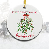 Minimalistische Weihnachten als Großeltern Keramik Ornament