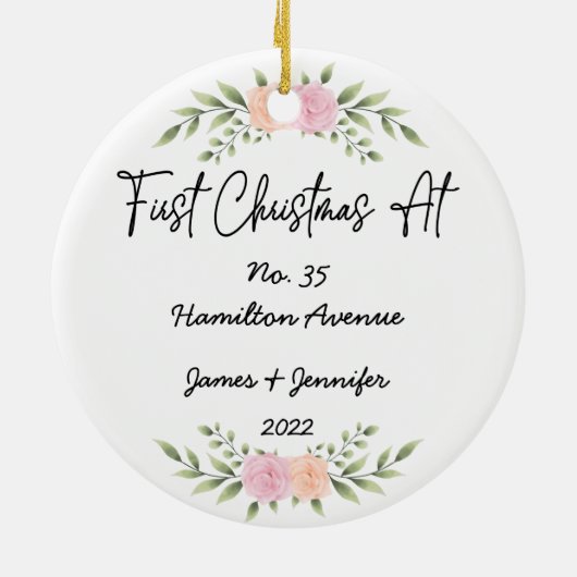 Minimalistische Weihnachten an der Adresse Neue Zu Keramik Ornament (Hinten)