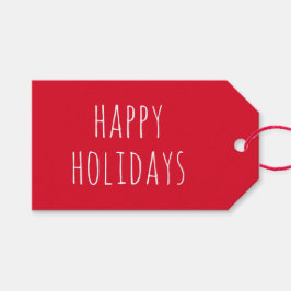 Minimalistische Weihnachten | Classic Red Winter H Geschenkanhänger