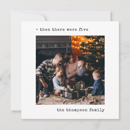 Minimalistische Weihnachten damals gab es fünf Fam (Vorderseite)