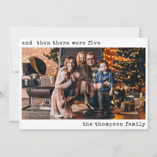 Minimalistische Weihnachten damals gab es fünf Fam (Vorderseite)