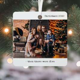 Minimalistische Weihnachten damals gab es fünf Fam Ornament Aus Metall