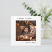 Minimalistische Weihnachten Dann gab es drei Famil (Stehend Vorderseite)