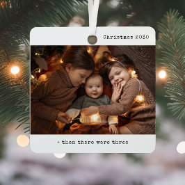 Minimalistische Weihnachten Dann gab es drei Famil Ornament Aus Metall