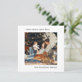 Minimalistische Weihnachten Dann gab es vier Famil (Stehend Vorderseite)