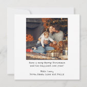 Minimalistische Weihnachten Dann gab es vier Famil (Rückseite)