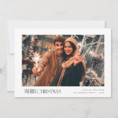 Minimalistische Weihnachten Foto Grußkarte (Vorderseite)