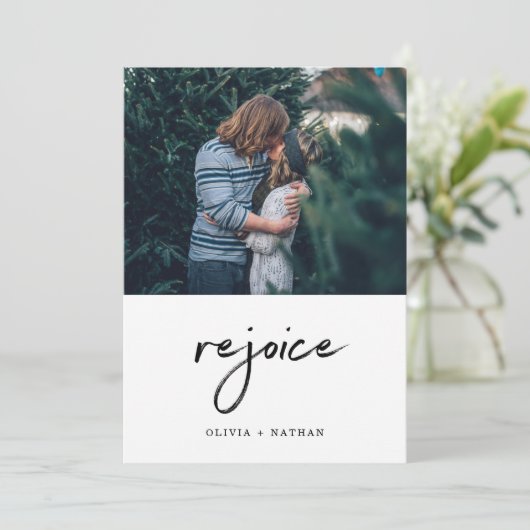 Minimalistische Weihnachten | Freuen Sie sich auf (Stehend Vorderseite)