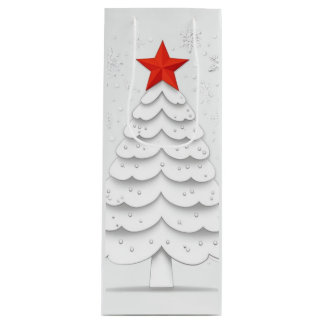 Minimalistische Weihnachten Geschenktüte Für Weinflaschen