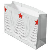 Minimalistische Weihnachten Große Geschenktüte (Rückseite Schrägansicht)